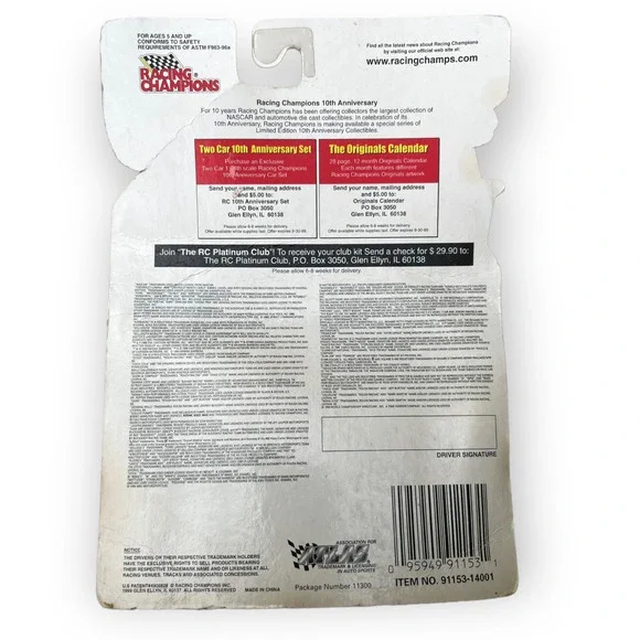 Racing Champions 1999 Nascar Team Sabco Pick It Up Pilgrim #40 1:64 Scale - Picture 6 of 8